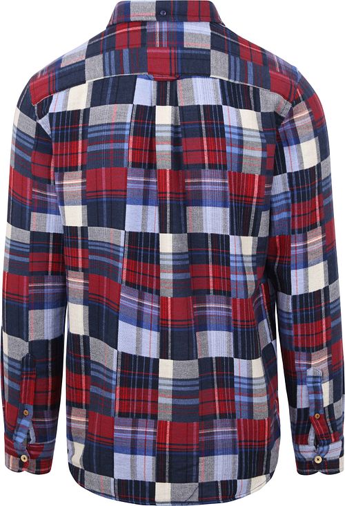 Scotch and Soda Hemd Kariertes Flanell Blau Product / Achterkant