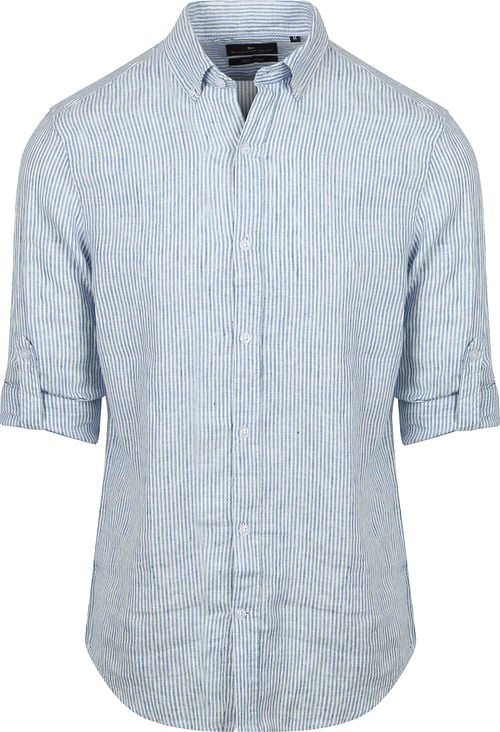 Steppin' Out Hemd Leinen Streifen Hellblau Product