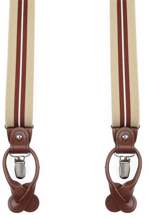 Suitable Luxe Hosenträger Streifen Beige Product
