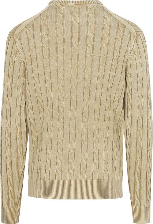 Tommy Hilfiger Pullover Cable Sandalwood Product / Achterkant
