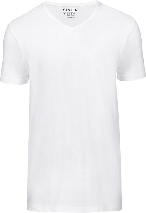 Slater 2-pack Basic Fit T-shirt V-neck White Product