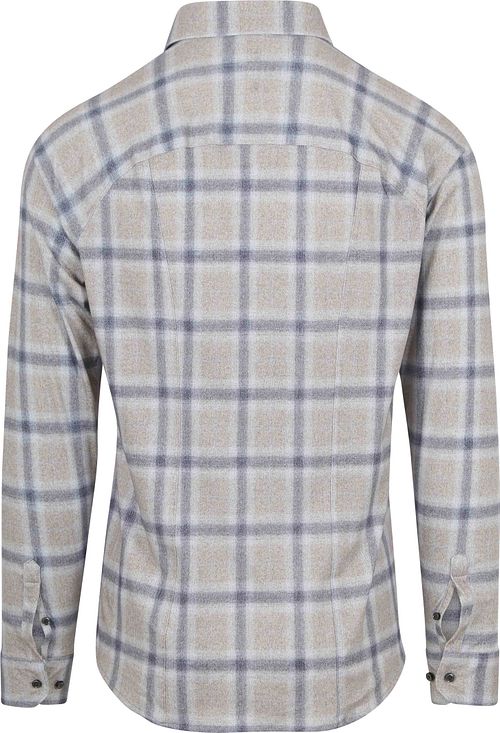 Desoto Shirt Checks Greige Blue Product / Achterkant