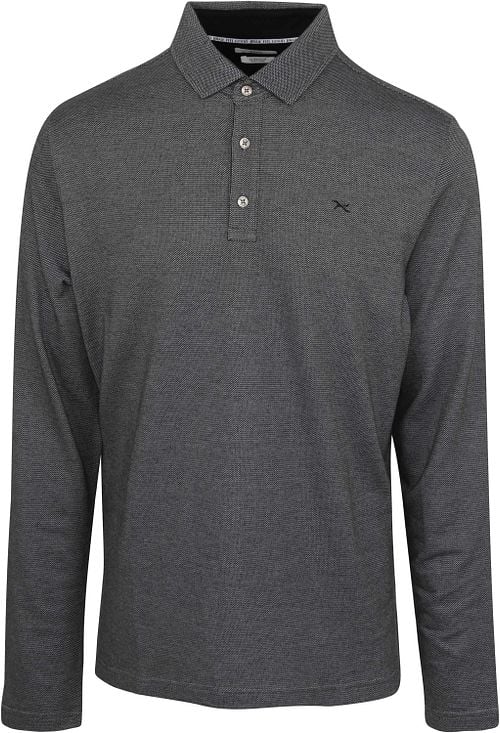 Brax Longsleeve Polo Melange Zwart Product