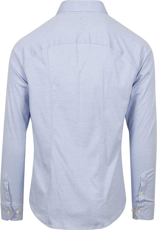 Desoto Non Iron Shirt Kent Melange Light Blue Product / Achterkant