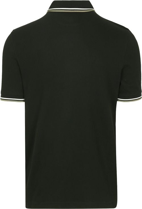 Fred Perry Polo Twin Tipped M3600 Donkergroen Product / Achterkant