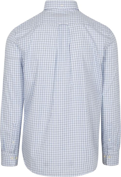 Gant Casual Shirt Poplin Plaid Blue Product / Achterkant