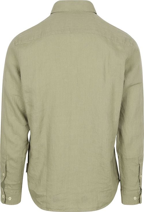 Marc O'Polo Shirt Linen Green Product / Achterkant