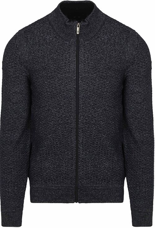 State Of Art Cardigan Structure Melange Navy