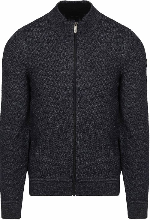 State Of Art Strickjacke Structure Melange Navy