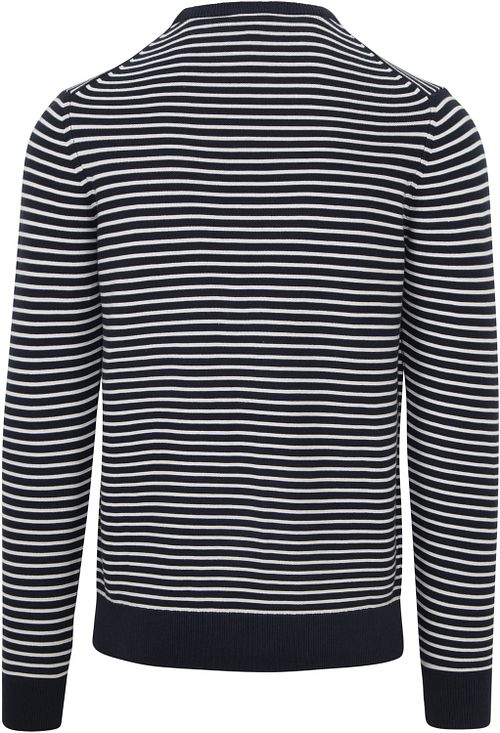 Suitable Respect Pullover Otto Dark Blue Stipe Product / Achterkant