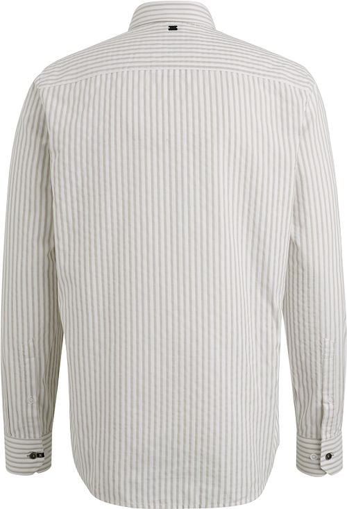 Vanguard Shirt Dobby Stripe Beige Product / Achterkant