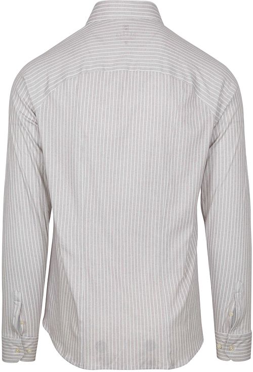 Desoto Chemise Kent Rayures Beige Product / Achterkant