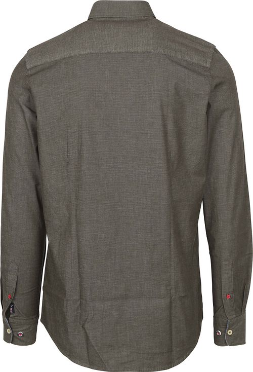 NZA Shirt James Twill Gravel Green Product / Achterkant