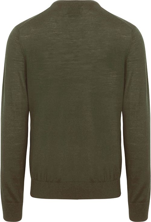King Essentials The John Pull Merino Vert Army Product / Achterkant