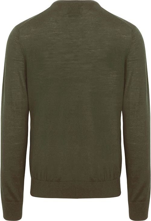 King Essentials The John Pullover Merino Army Grün Product / Achterkant