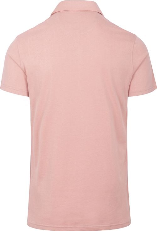 King Essentials The James Poloshirt Roze Product / Achterkant