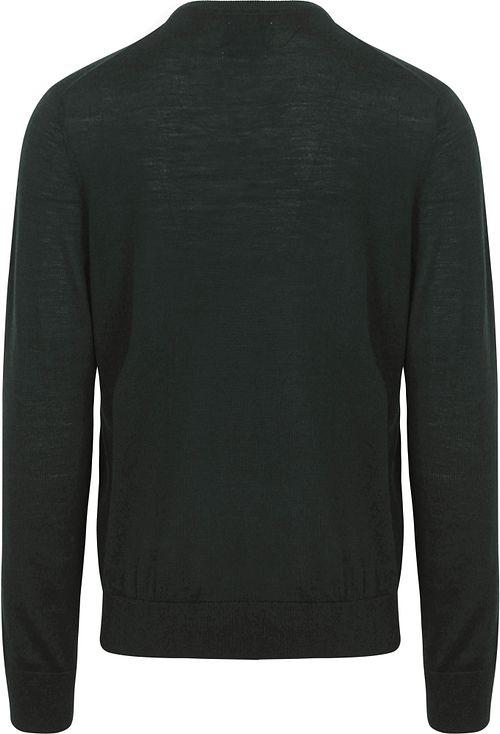 King Essentials The John Pull Merino Vert Foncé Product / Achterkant
