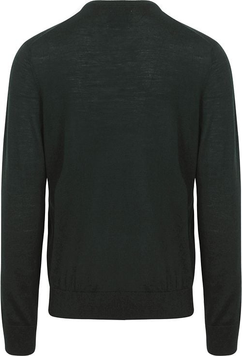 King Essentials The John Pullover Merino Dunkelgrün Product / Achterkant