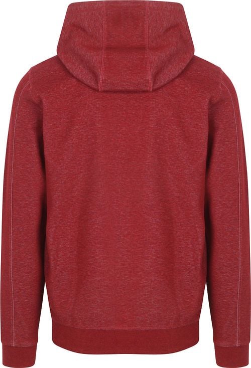 NZA Hoodie Diamond Logo Interlock Melange Cherry Red Product / Achterkant