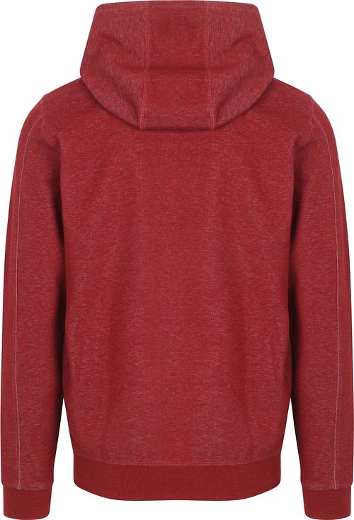 NZA Sweat à capuche Diamond Logo Interlock Melange Rouge cerise Product / Achterkant