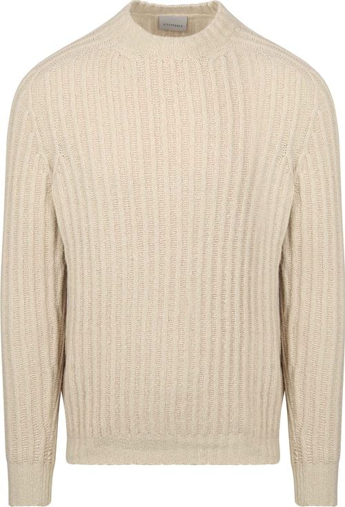 Suitable Pullover Boiled Wool Ecru