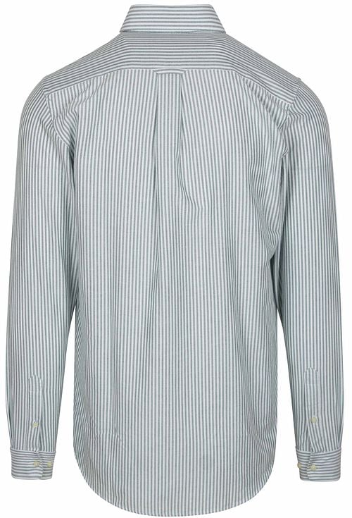 Steppin' Out Hemd Oxford Borstzak Streep Lichtgroen Product / Achterkant
