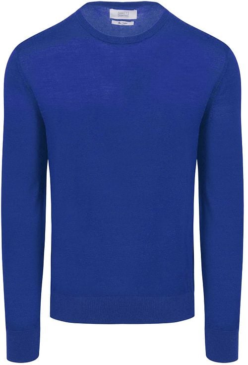 King Essentials The John Pullover Merino Royal Blauw Product