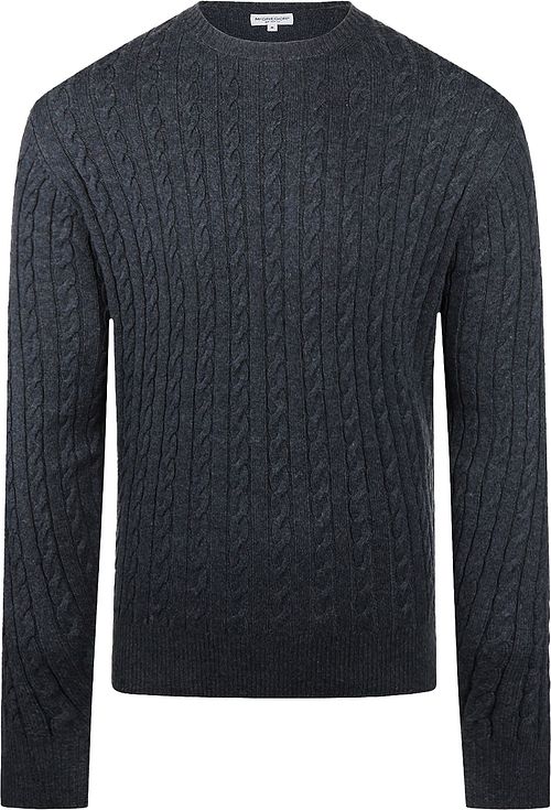 McGregor Cable Pullover Merino Wool Melange Navy Product