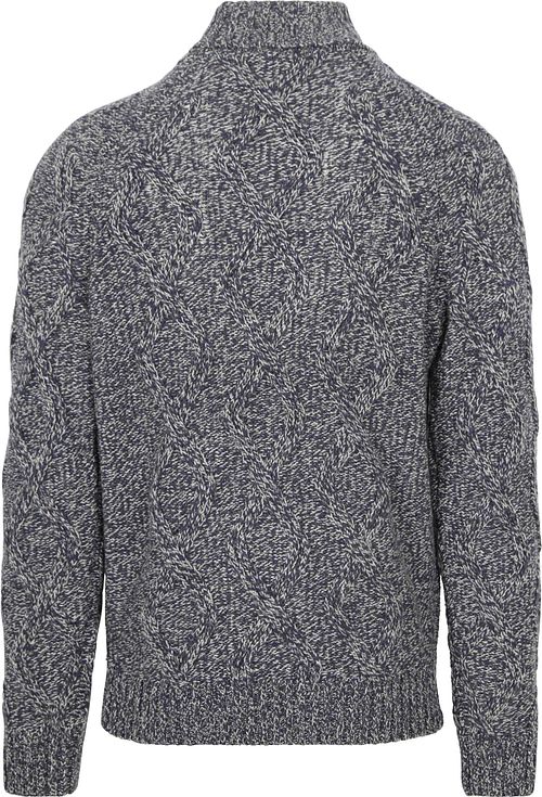 NZA Pull Col Roulé Eli Cable Marine Mélanger Product / Achterkant