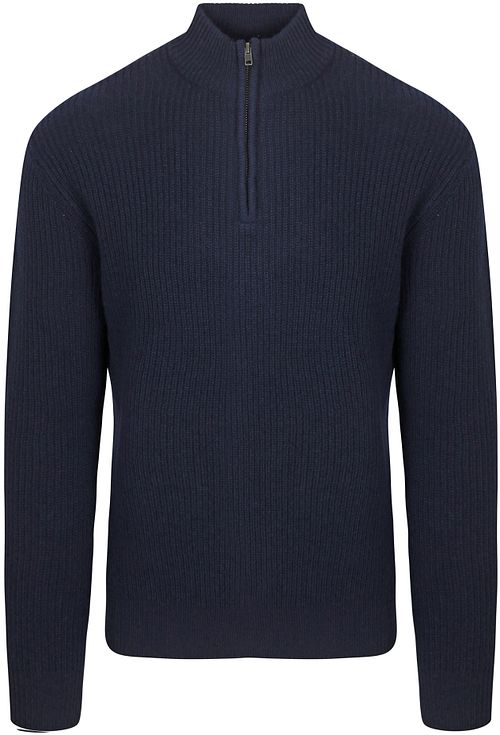Steppin' Out Half Zip Pullover Lambswool Navy Product