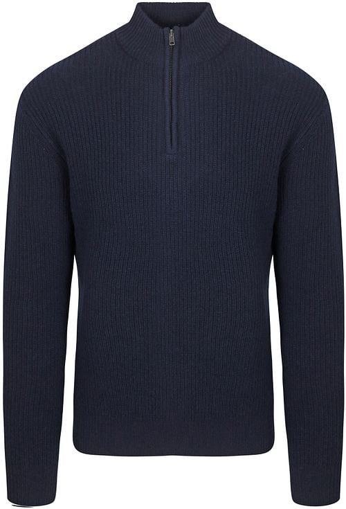 Steppin' Out Half Zip Trui Lamswol Navy Product