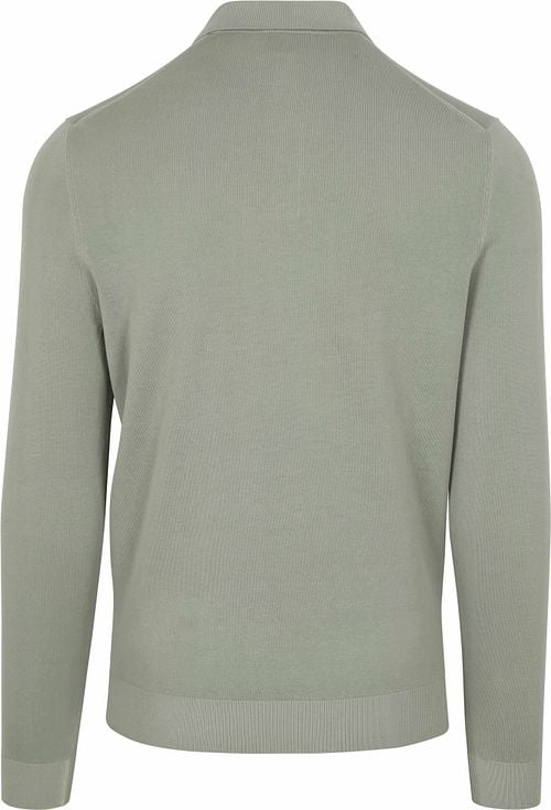 Suitable Compact Cotton Polo Shirt Light Green Product / Achterkant