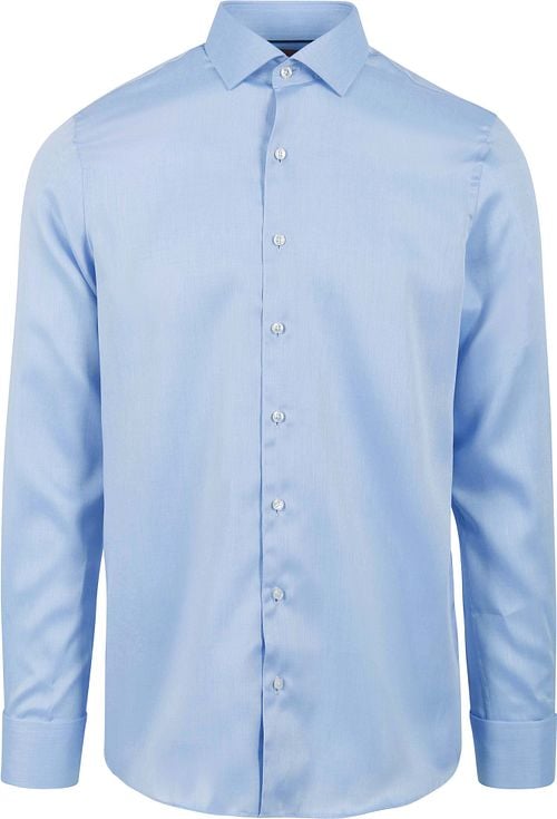 Suitable Overhemd Dubbelmanchet Blauw Product / Achterkant