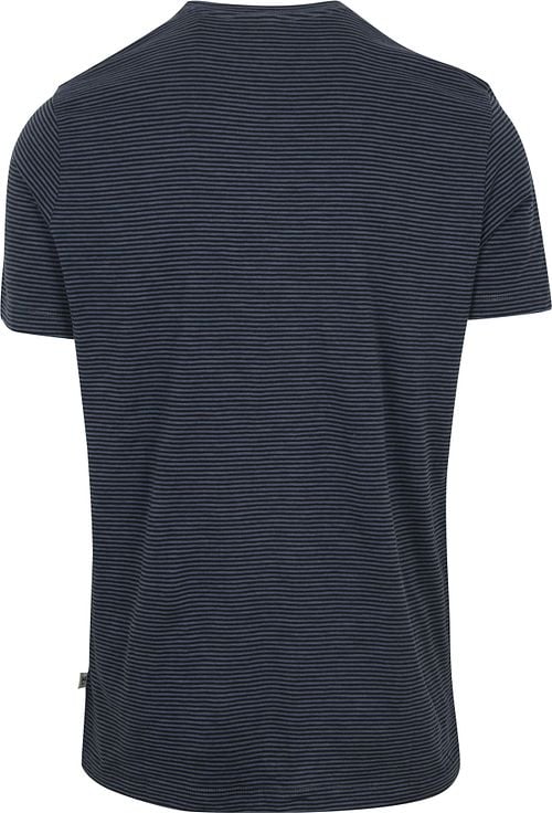 KnowledgeCotton Apparel T-shirt Streifen Navy Product / Achterkant