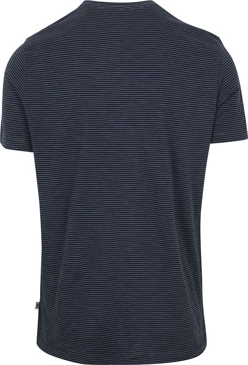 KnowledgeCotton Apparel T-shirt Stripes Navy Product / Achterkant