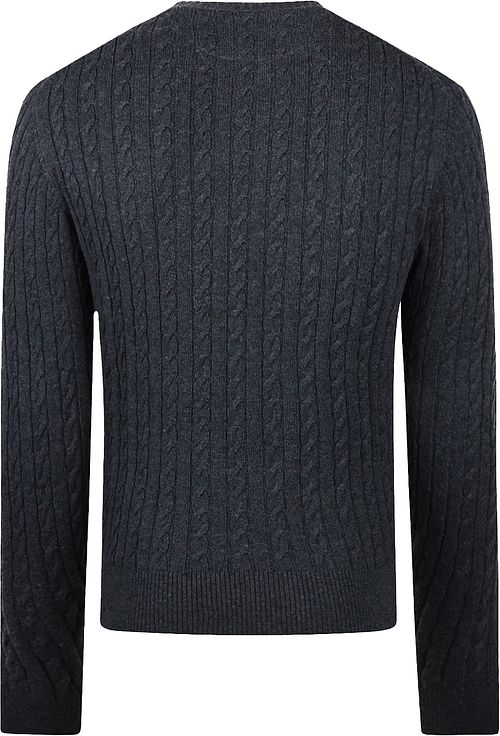McGregor Cable Pullover Merino Wool Melange Navy Product / Achterkant