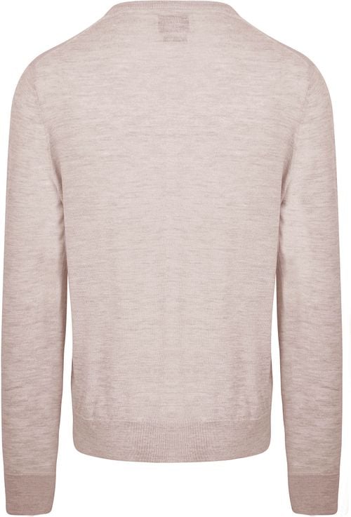 King Essentials The John Pullover Merino Greige Product / Achterkant