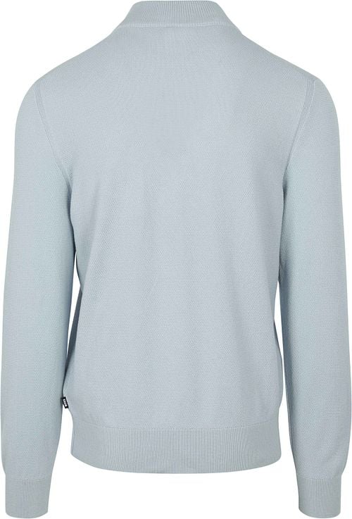 BOSS Ebrando-P Halfzip Pullover Hellblau Product / Achterkant