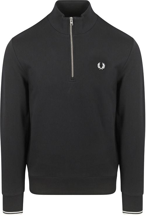 Fred Perry Half Zip Trui Zwart Product