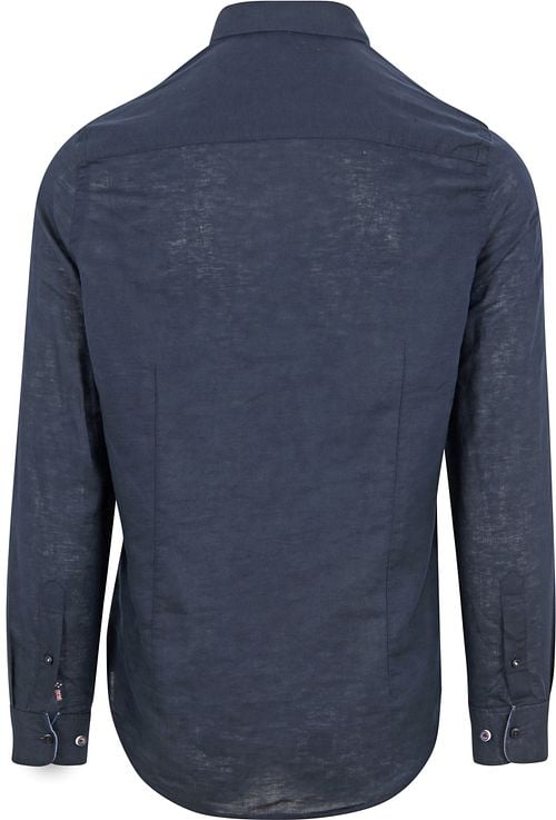 NZA Shirt Okarito Linen Navy Product / Achterkant