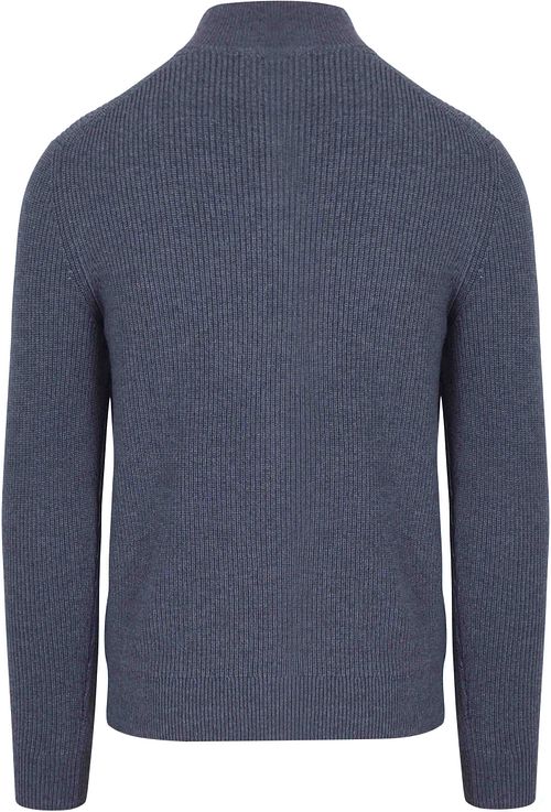 Suitable Pull Demi-Zip Mix Laine Bleu Foncé Product