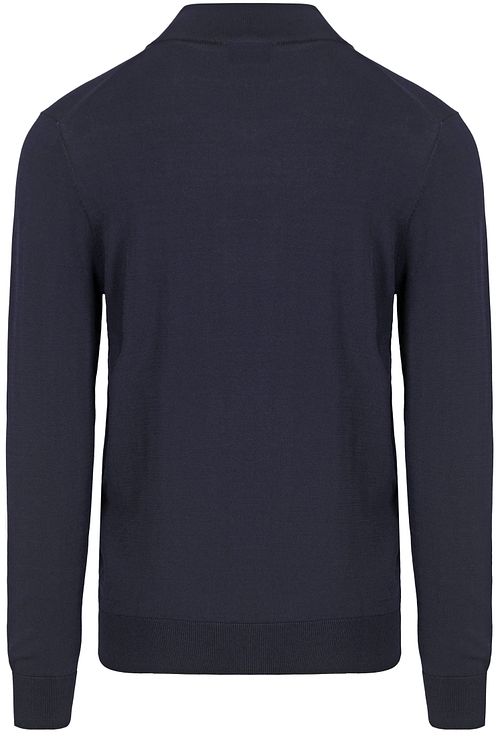 Suitable Race Pull Demi-Zip Bleu Foncé Product / Achterkant