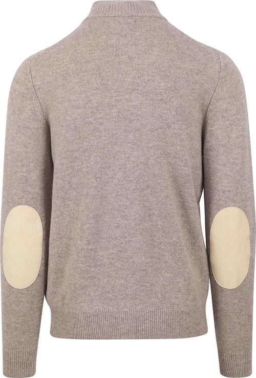 Barbour Mocker Sweater Merino Wool Greige Product / Achterkant