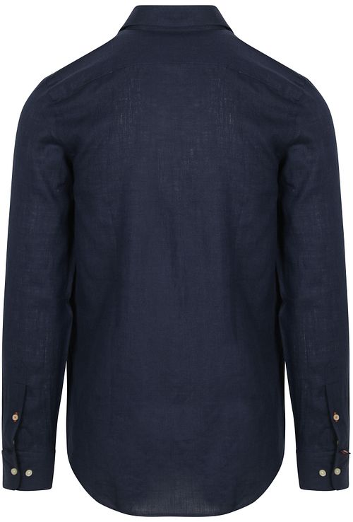 Suitable Shirt Linen Navy Product / Achterkant