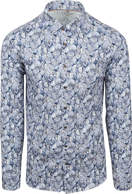 Desoto Hemd Print Bloem Blauw Product