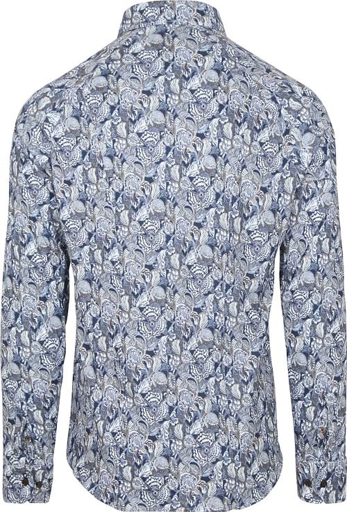 Desoto Shirt Print Floral Blue Product / Achterkant