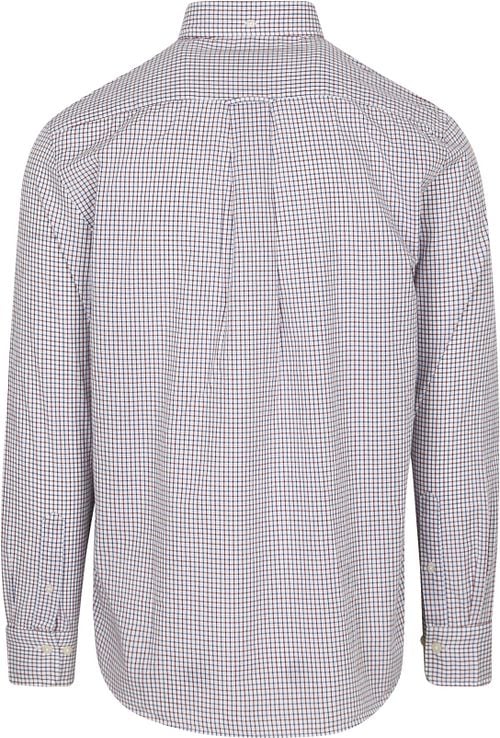 Gant Casual Shirt Poplin Plaid Blue Red Product / Achterkant