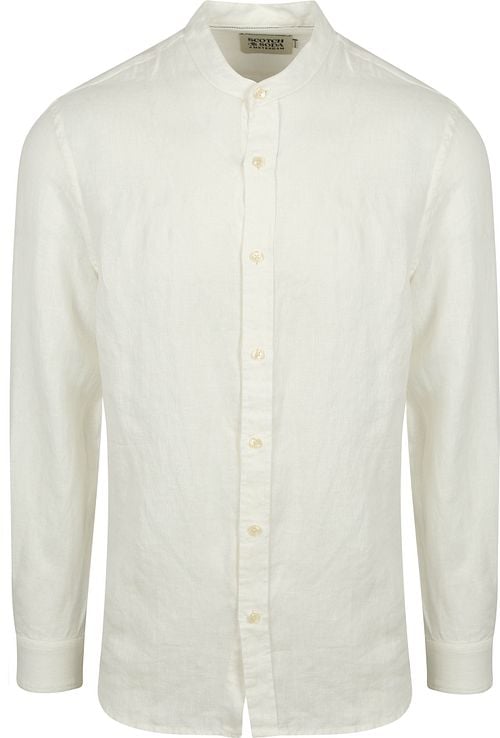 Scotch and Soda Linen Mao Shirt White Product