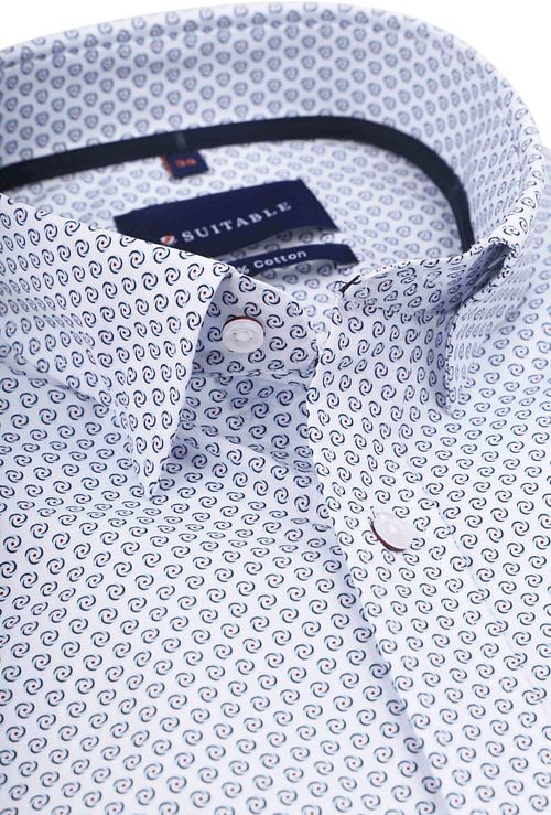 Suitable Hemd Construct Druck Blau Product / Detail