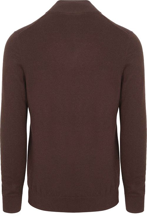 Lyle & Scott Half Zip Pull Merino Wolle Espresso Product / Achterkant